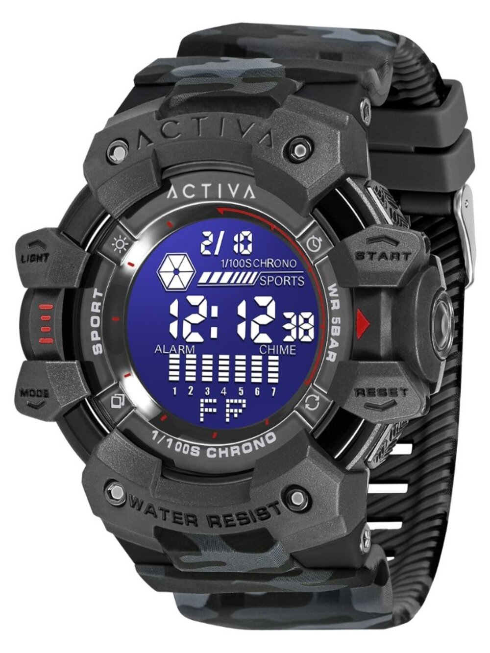 Activa Armour X Invicta Men's Digital Watch - 50mm. Camo Black (ACW8050MC-003)